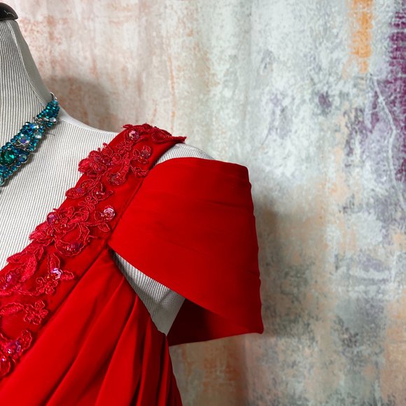 📌JJs House Glamorous Beaded off Shoulder Sleeves Prom - Ball - Evening Gown - Picture 4 of 16